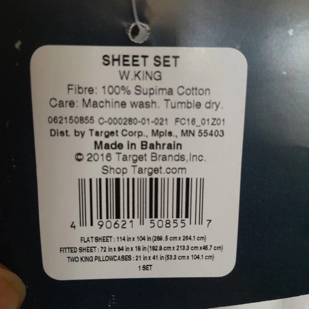 Brand New Fieldcrest California King Sheet Set 100% Supima Cotton